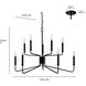 Raven 10 Light 36.1 inch Polished Nickel Chandelier Ceiling Light